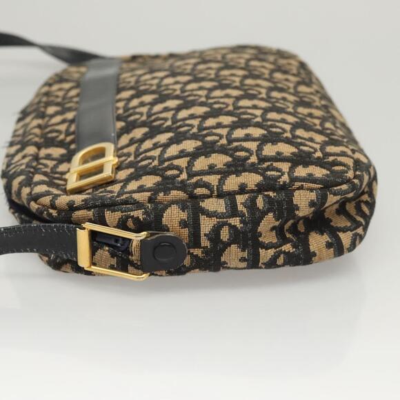 DIOR Trotter Canvas Shoulder Bag Navy Gold - Picture 5 of 12